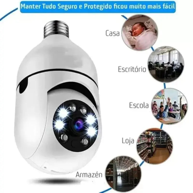 Câmera de segurança WiFi IP sem fio 360 com bico de plugue Yoosee Ptz Full HD Night Vision-bivolt