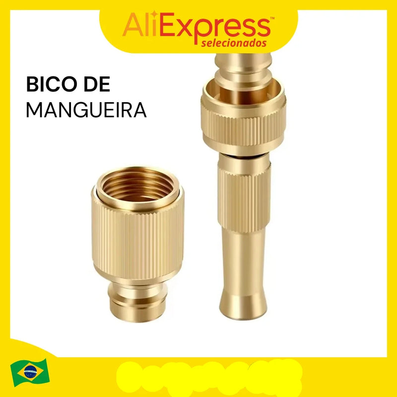 Bico de Mangueira de Compressão em Metal para Limpeza Durabilidade e Eficiência no Conector de Esguicho para Diferentes Usos